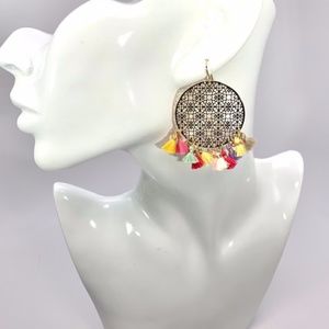 C&C CALIFORNIA GOLD RAINBOW TASSEL EARRINGS